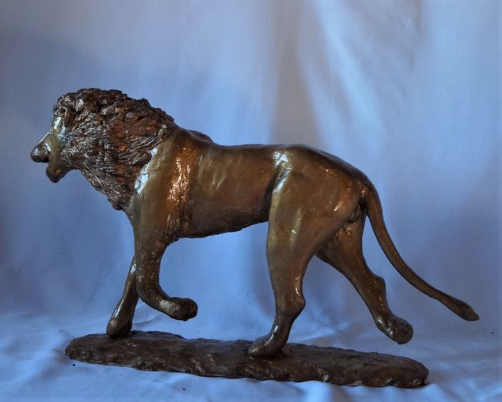 Lion or 雕塑, 10.2x17.3 in