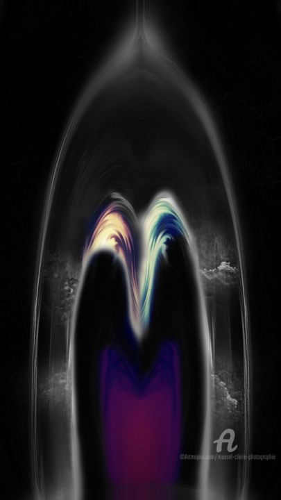 Digital Arts titled "Gargoyle" by Claire Roussel, Original Artwork, Digital Painting