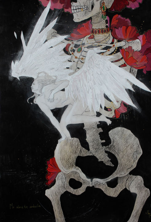 Mi alma te anhela 绘画, 26.8x19.7 in