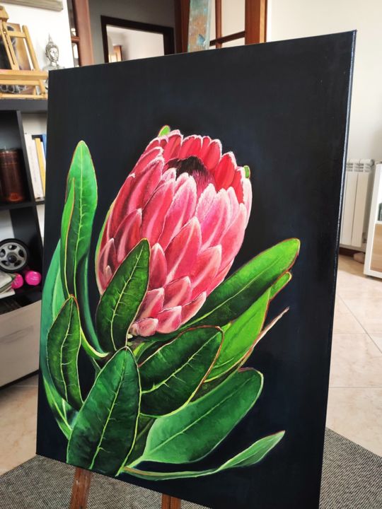 Protea, Painting by Antonina Leshchenko | ArtMajeur