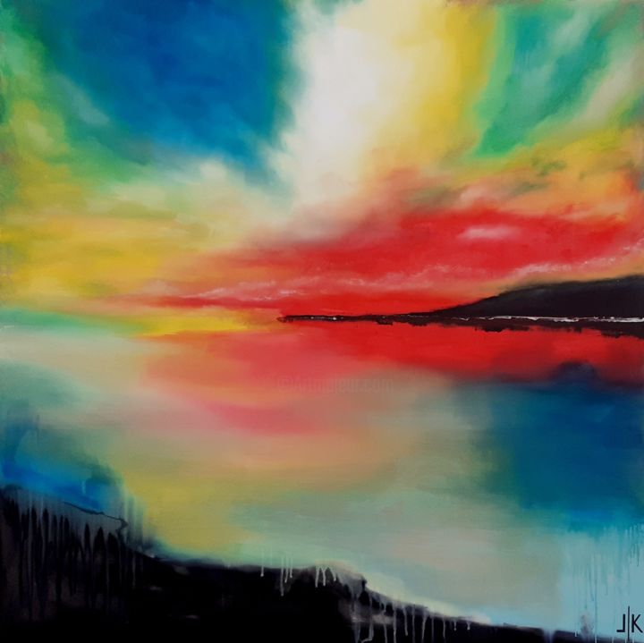 Painting titled "BLISS" by Lilla Kuzma, Original Artwork, Acrylic
