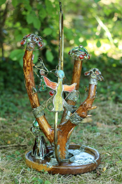 Le sabbat. 雕塑, 25.6x17.7 in