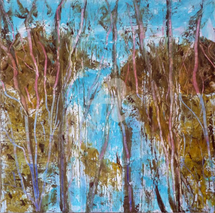 Peinture intitulée "Calanques" par Laurent Chabrillat, Œuvre d'art originale, Acrylique