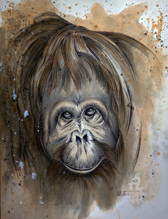 Orang-outan 图画, 25.6x19.7 in
