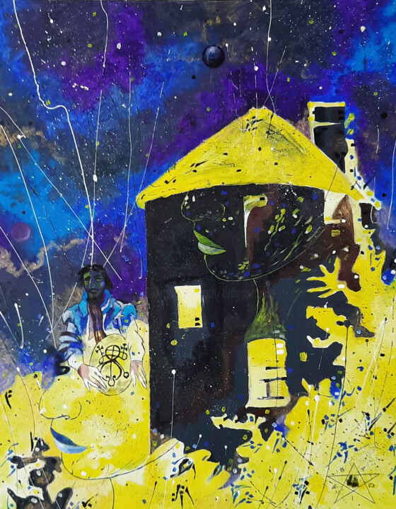 Hunted House 绘画, 19.7x15.8 in