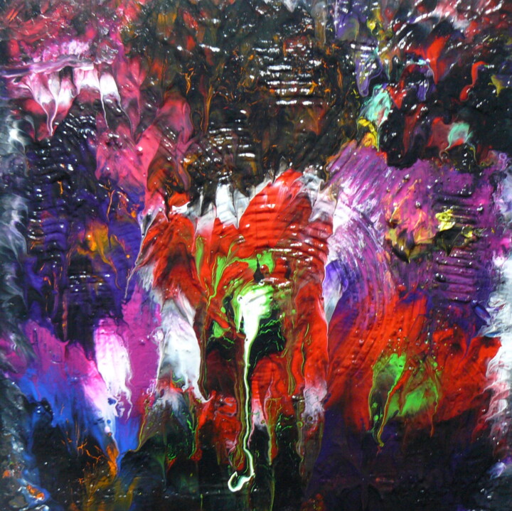 Pintura titulada "Pich ' magic abstra…" por Pich, Obra de arte original, Acrílico Montado en Bastidor de camilla de madera