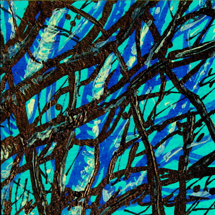 Peinture intitulée "Branches 1" par Nathalia Chipilova, Œuvre d'art originale, Acrylique