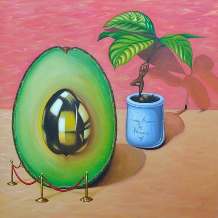 Pintura titulada "Point G" por Anna Shabalova, Obra de arte original, Oleo Montado en Panel de madera