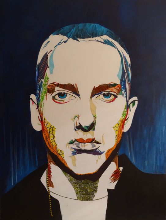 Eminem 拼贴, 45.7x31.9 in