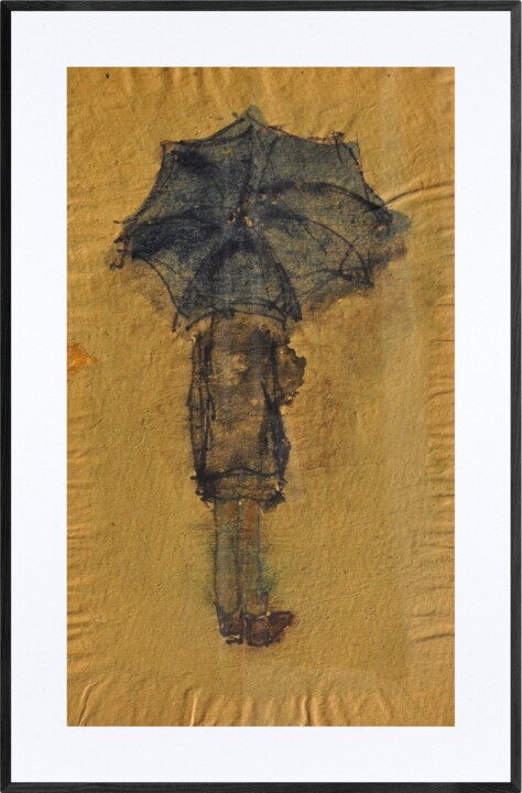 Drawing titled "Behind the mystery…" by Tonino Gottarelli, Original Artwork, Tempera