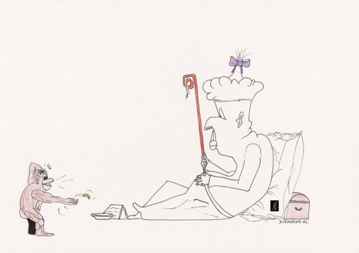 Monnaie de singe 图画, 8.3x11.7 in