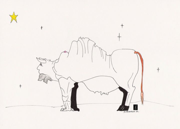 Le Taureau 图画, 8.3x11.7 in