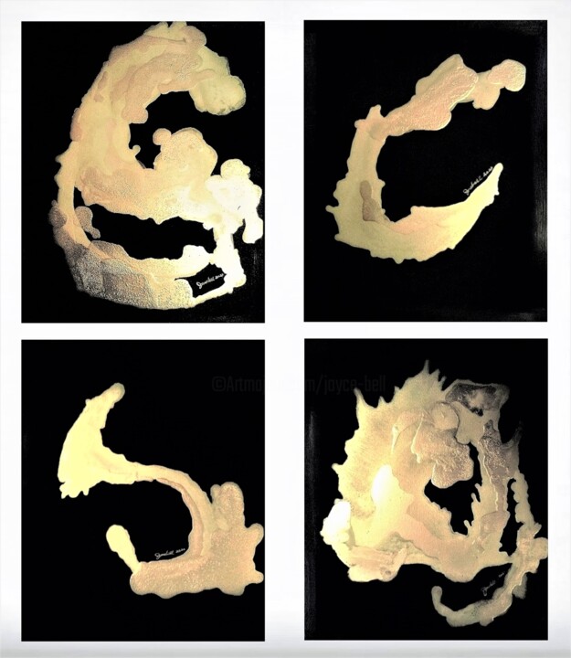 GOLD/BLACK SERIES 绘画, 40x32 in