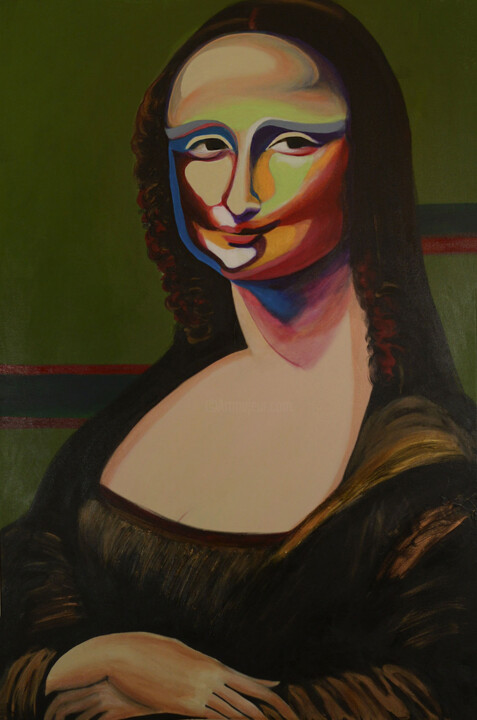 If Mona Lisa Smiled To Me 绘画, 47.2x31.5 in