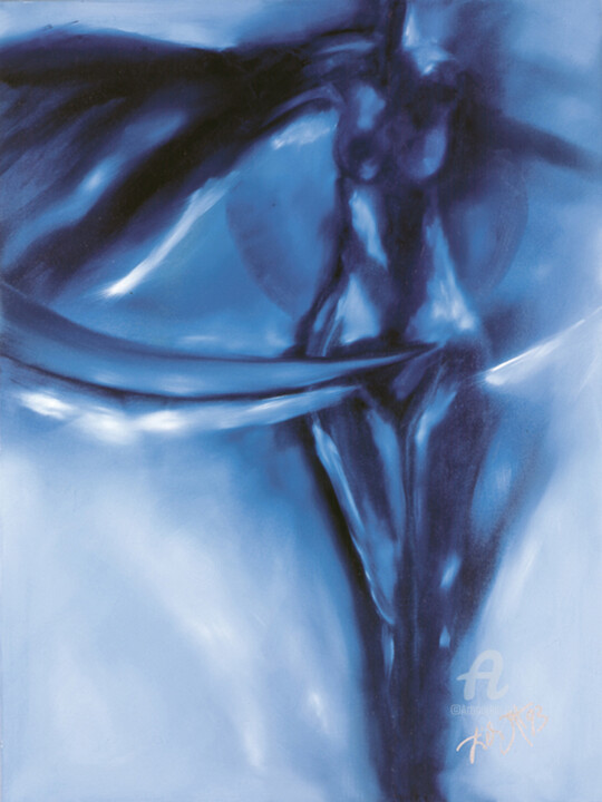 Weiblichkeit im Auge des Elefanten 绘画, 47.2x35.4 in