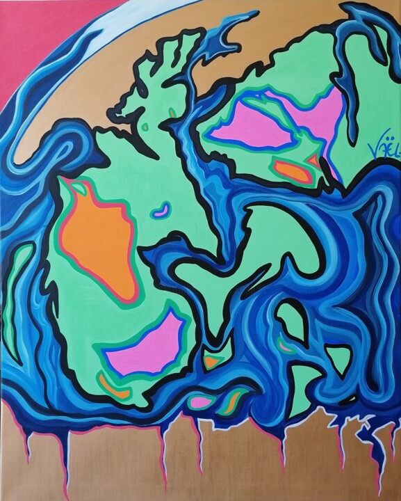 Glissement 绘画, 39.4x31.5 in