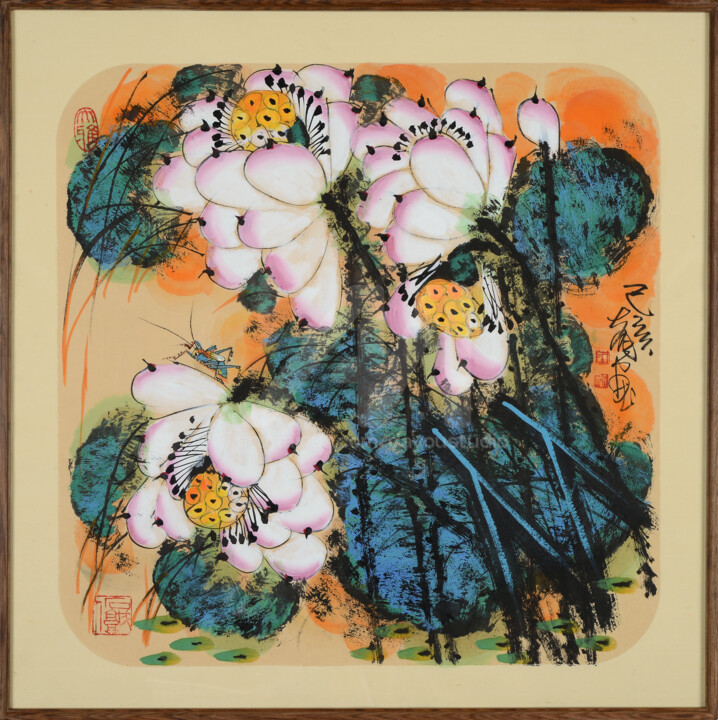 Painting titled "No Title 无题 （No.187…" by Dayou Lu, Original Artwork, Pigments
