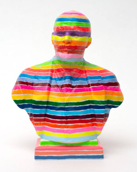 Oleksandr Balbyshev "Striped Lenin" 雕塑, 7.1x5.5 in