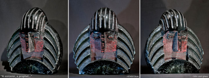 Sculpture titled ""A sorcerer, a prop…" by Lachezar Dochev, Original Artwork, Glass