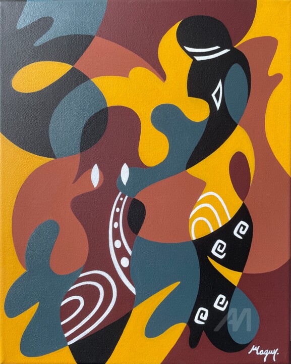 Demoiselles du Sahal IV 绘画, 16.1x13 in