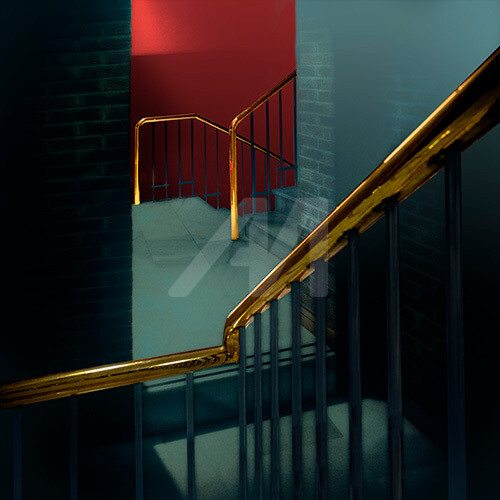 Escaliers 摄影, 11.4x11.4 in