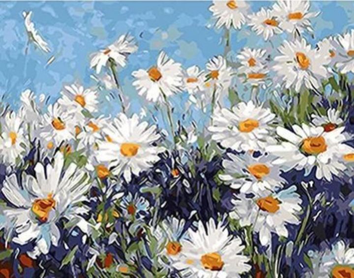 Drawing titled "Chamomile" by Maka Magnolia, Original Artwork, Pastel