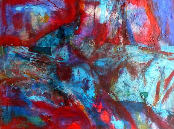 "Captif du vent" Painting, 51.2x38.2 in