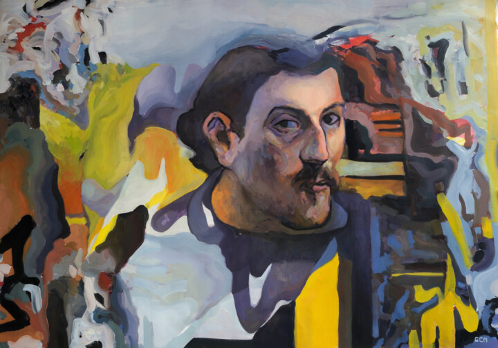 Peinture intitulée "Paul Gauguin" par Gabriel Cristian Matei, Œuvre d'art originale, Huile