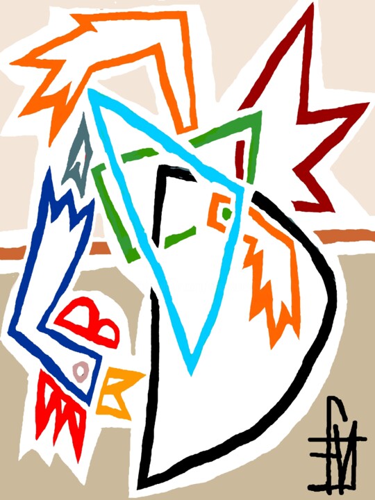 Matin silencieux ... le coq est mort 数字艺术