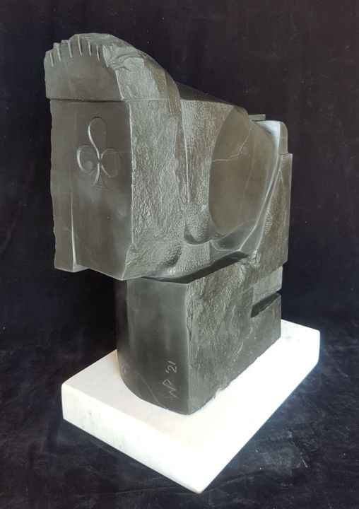 King and Queen of Clubs 雕塑, 17.3x7.9 in