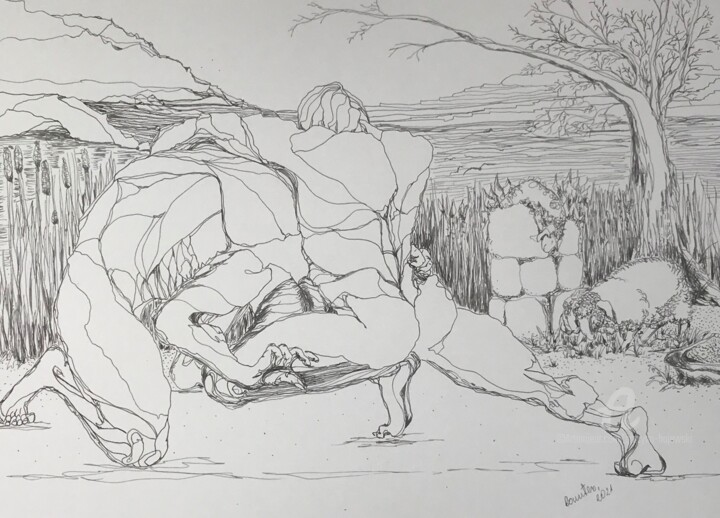 Abel and Cain 图画, 8.3x11.4 in