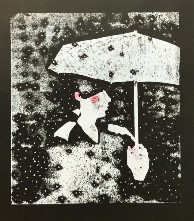 Snowy evening 3 印花与版画, 15.8x15.8 in