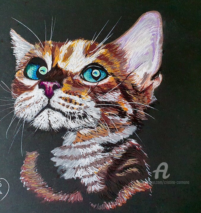 Chat tigré 图画, 10.2x10.2 in