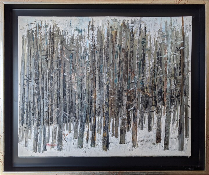 Winter Standing 绘画, 9.5x11.8 in