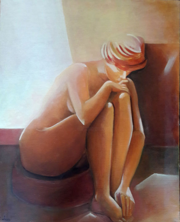 Bains 绘画, 28.7x23.6 in