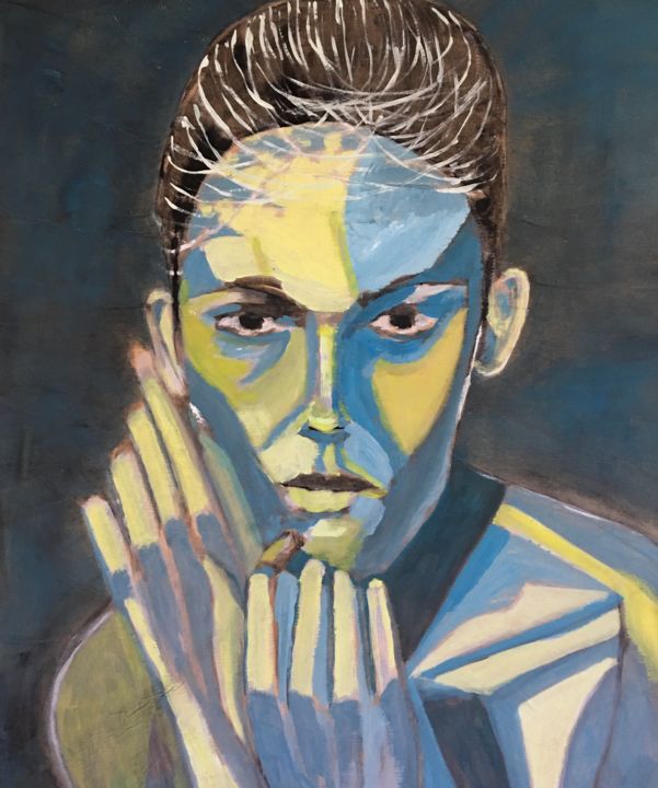 Femme III 绘画, 21.7x18.1 in
