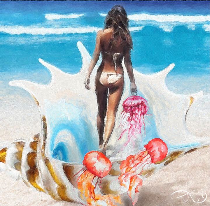 The birth of Venus 绘画, 43.3x43.3 in