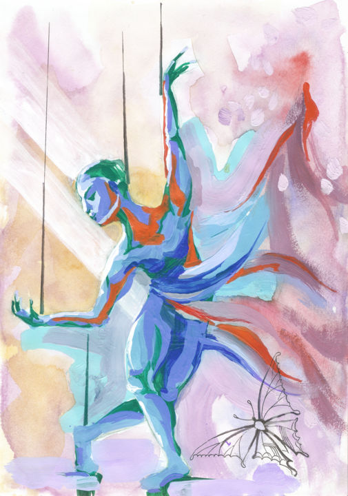 Dancer 3 绘画, 11.7x8.3 in