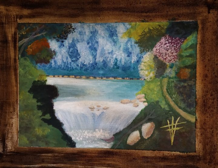 Fantasía de Katmandú 绘画, 7.9x11 in