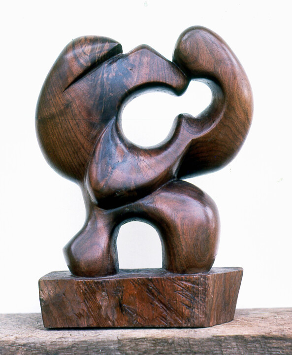 Scultura intitolato "Study for Stone" da Robert Winslow, Opera d'arte originale, Legno