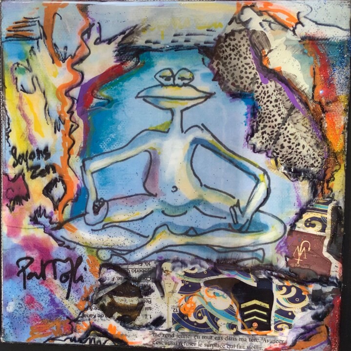Pintura intitulada "Soyons zen" por Patmoli, Obras de arte originais, Acrílico