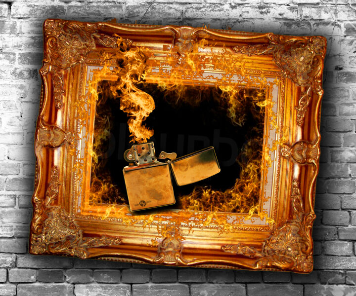 Frame Fire Lighter Hot Heat 绘画, 20x24 in