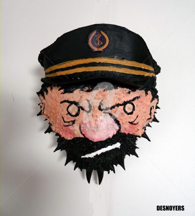 Peinture intitulée "Le capitaine Haddock" par Desnoyers, Œuvre d'art originale, Acrylique