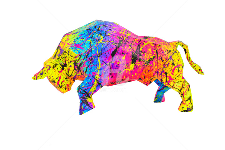 STREET BULL 雕塑, 10.2x18.9 in