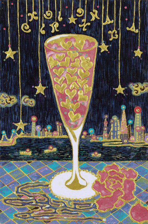 MIDNIGHT 绘画, 13.1x8.7 in