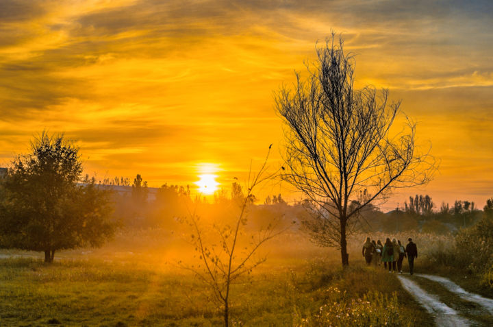 Fotografie getiteld "Вечерняя прогулка" door Evgeniy Cherkun, Origineel Kunstwerk, Digitale fotografie