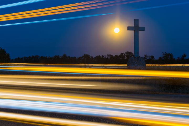 Fotografie getiteld "Дорожный знак" door Evgeniy Cherkun, Origineel Kunstwerk, Digitale fotografie