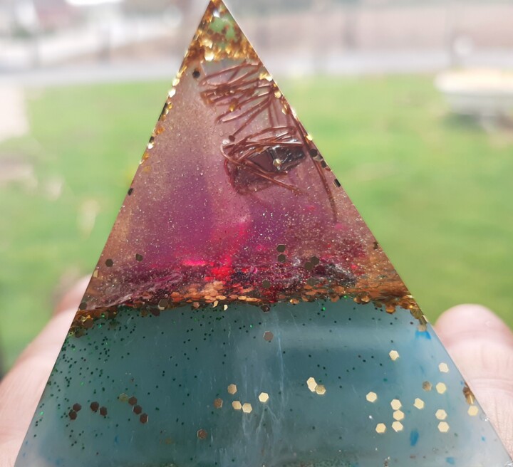 Aurora borealis dans une pyramide 设计, 2.4x2.4 in
