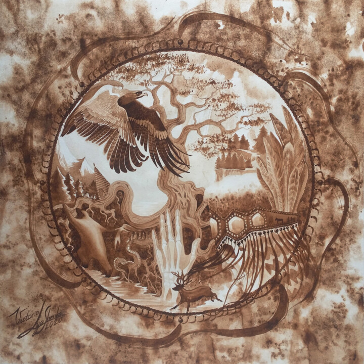 The Shaman's Journey 绘画, 21.7x21.7 in