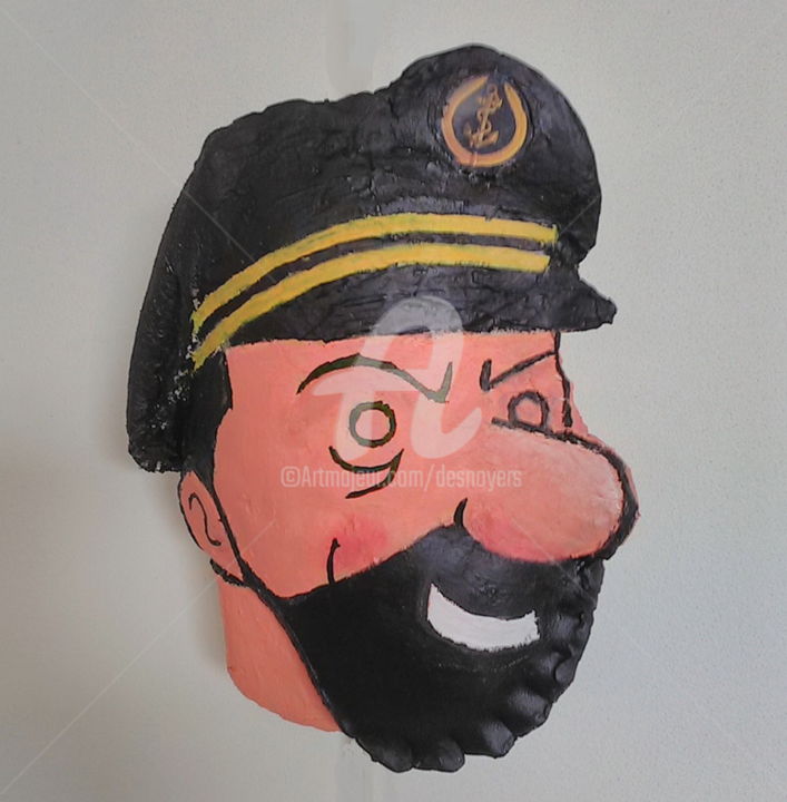 Peinture intitulée "Capitaine Haddock II" par Desnoyers, Œuvre d'art originale, Acrylique